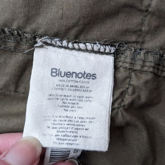 (2/$25) Bluenotes ruched waist drawstring hooded camo jacket (flawed) - Picture 10 of 14